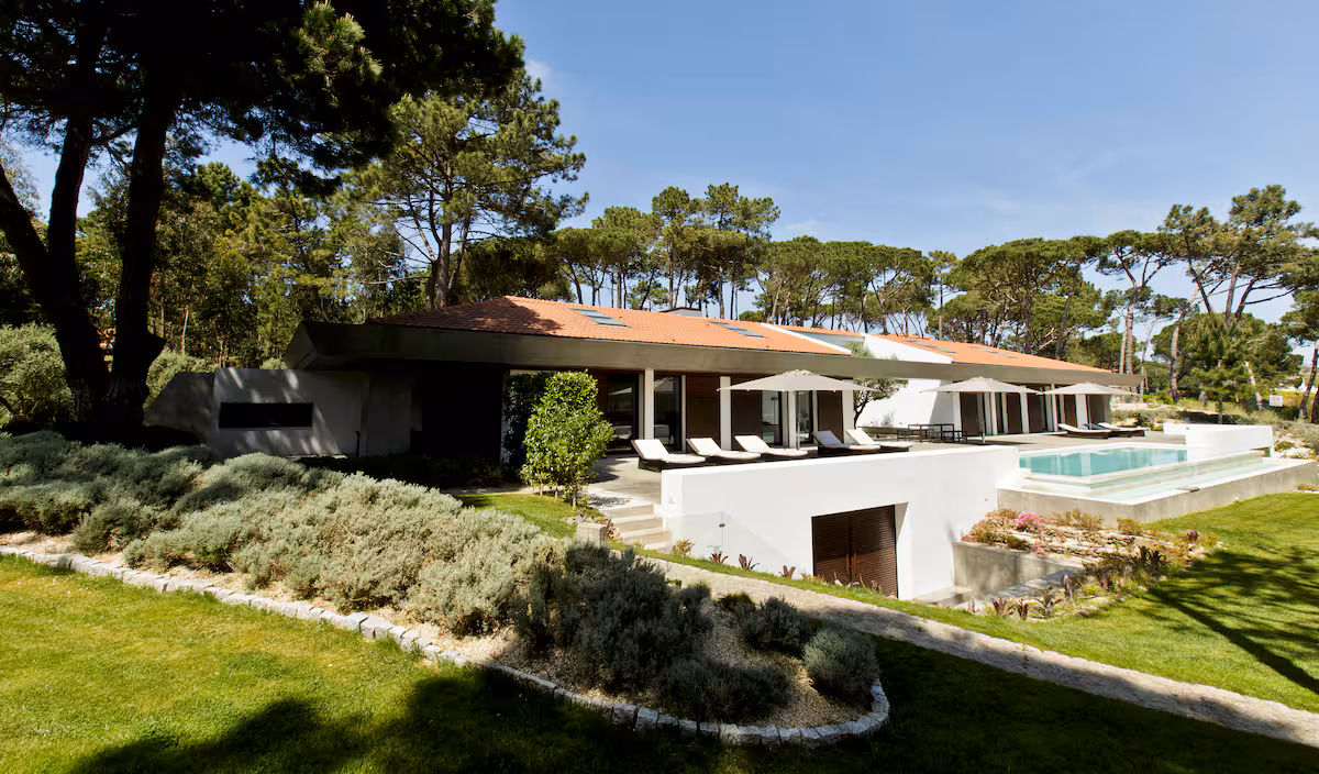 A grand private villa with gardens near Sintra, outside Lisbon